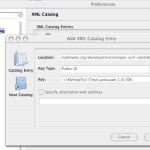 Adding new XML Catalog entry